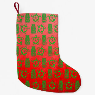 Calcetín Navideño Pequeño Navidad Honu y Tiki