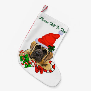 Calcetín Navideño Pequeño Navidad inglés del mastín