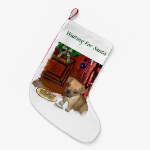 Calcetín Navideño Pequeño Navidad lindo de Puggle