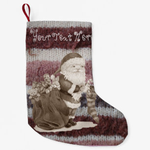 Calcetín Navideño Pequeño Navidad lindo del padre que envuelve los regalos