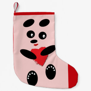 Calcetín Navideño Pequeño Navidad que almacena la panda en el amor pequeño