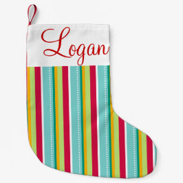 Calcetín Navideño Pequeño Navidad rayado