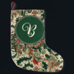 Calcetín Navideño Pequeño Navidad victoriana/clásica/vintage personalizada<br><div class="desc">inicializarlo</div>