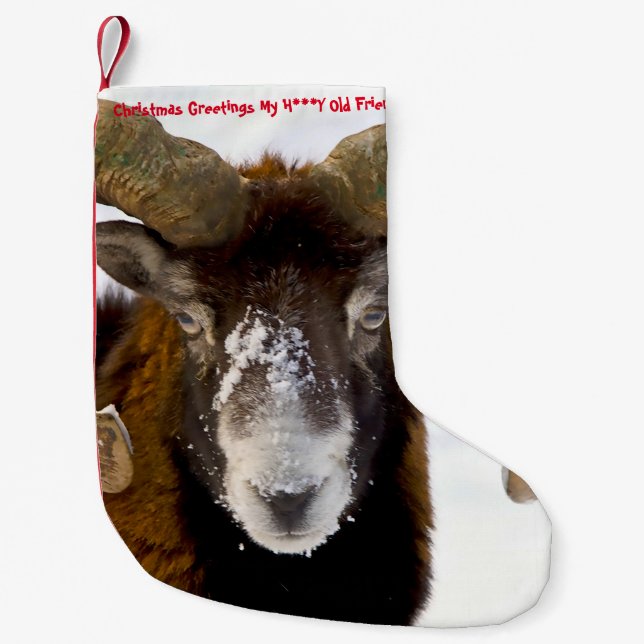 Calcetín Navideño Pequeño Navidades Alzando A Mi Querido Amigo Viejo (Anverso)
