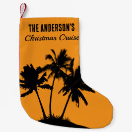 Calcetín Navideño Pequeño Navidades Árboles de crucero caribeños
