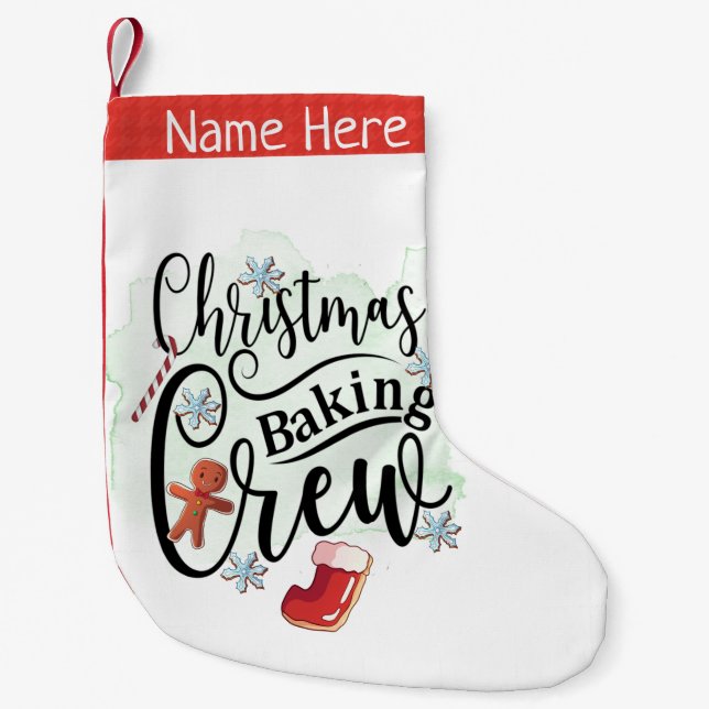 Calcetín Navideño Pequeño Navidades Baking Crew (Anverso)