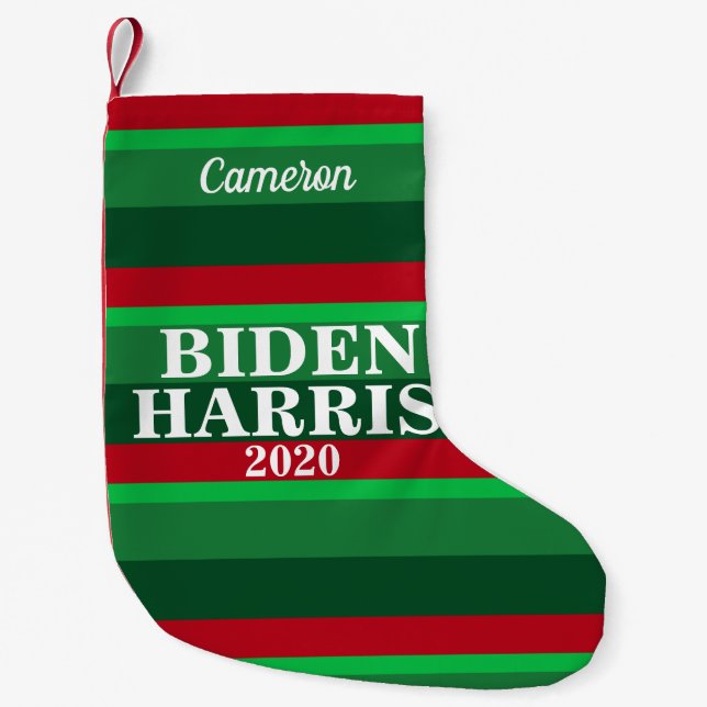Calcetín Navideño Pequeño Navidades Biden Harris 2020 (Anverso)