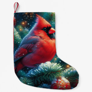 Calcetín Navideño Pequeño Navidades/cardenal invernal