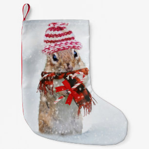 Calcetín Navideño Pequeño Navidades chipmunk