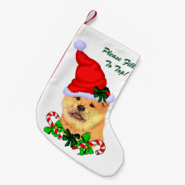 Calcetín Navideño Pequeño Navidades Chow Chow