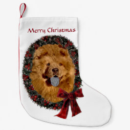 Calcetín Navideño Pequeño Navidades Chow Chow