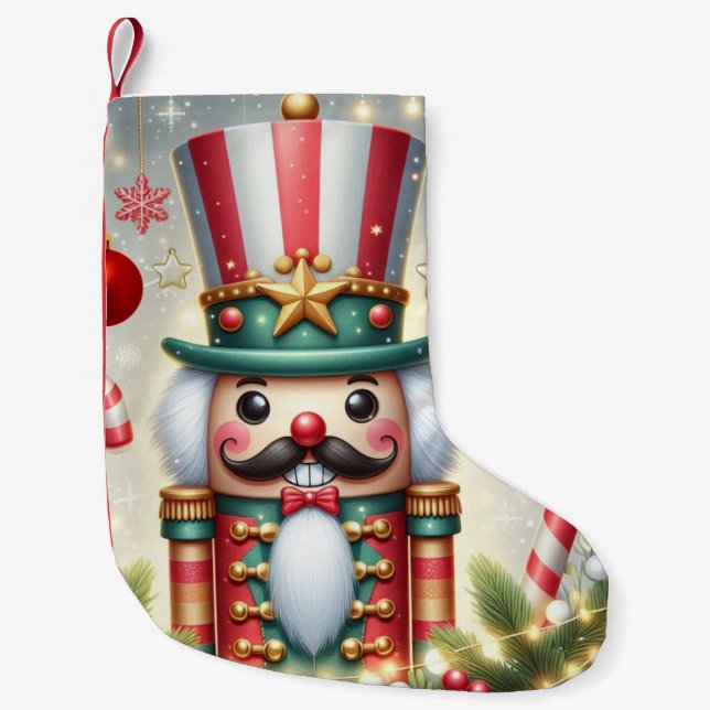 Calcetín Navideño Pequeño Navidades clásicos, coloridos y extravagantes (Anverso)