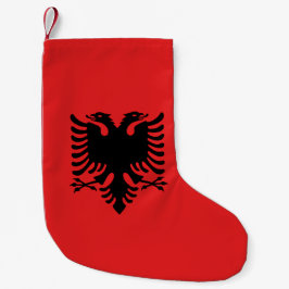 Calcetín Navideño Pequeño Navidades con bandera de Albania