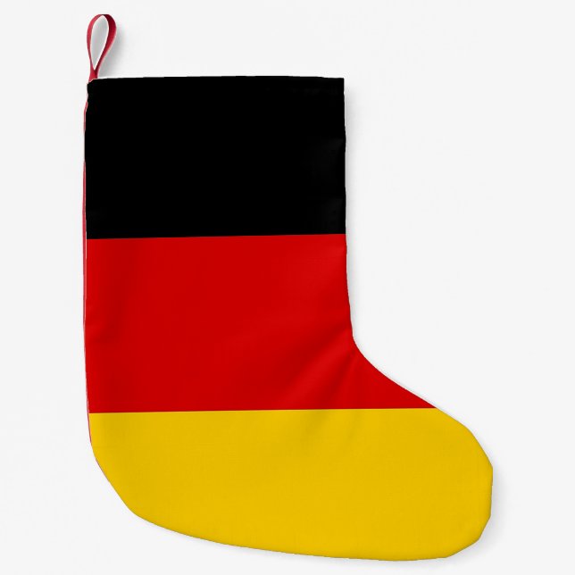 Calcetín Navideño Pequeño Navidades con bandera de Alemania (Anverso)