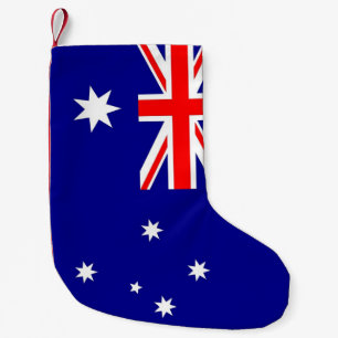 Calcetín Navideño Pequeño Navidades con bandera de Australia