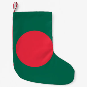 Calcetín Navideño Pequeño Navidades con bandera de Bangladesh