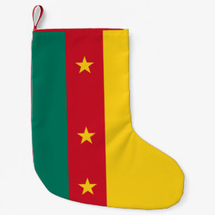 Calcetín Navideño Pequeño Navidades con bandera de Camerún