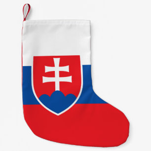 Calcetín Navideño Pequeño Navidades con bandera de Eslovaquia