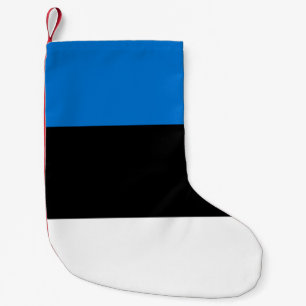 Calcetín Navideño Pequeño Navidades con bandera de Estonia