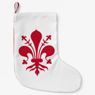 Calcetín Navideño Pequeño Navidades con bandera de Florencia, Italia
