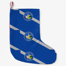 Calcetín Navideño Pequeño Navidades con bandera de Las Vegas