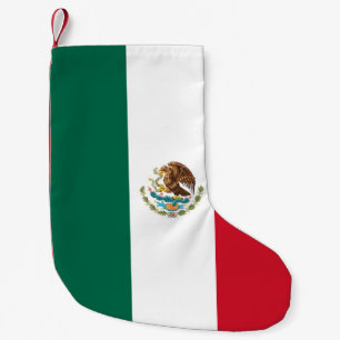 Calcetín Navideño Pequeño Navidades con bandera de México