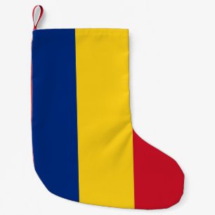 Calcetín Navideño Pequeño Navidades con bandera de Rumania