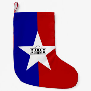 Calcetín Navideño Pequeño Navidades con bandera de San Antonio