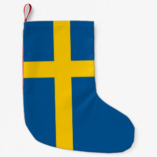 Calcetín Navideño Pequeño Navidades con bandera de Suecia