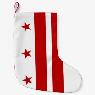 Calcetín Navideño Pequeño Navidades con bandera de Washington DC