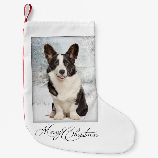Calcetín Navideño Pequeño Navidades Corgi (Anverso)