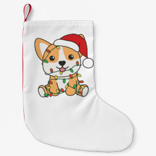 Calcetín Navideño Pequeño Navidades Corgi Animales De Invierno Perro