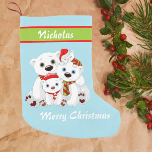 Calcetín Navideño Pequeño Navidades cortan el oso familiar