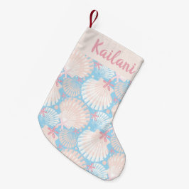 Calcetín Navideño Pequeño Navidades costeros azules