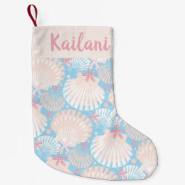 Calcetín Navideño Pequeño Navidades costeros azules