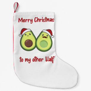 Calcetín Navideño Pequeño Navidades de aguacate iluminan divertida ranura pa