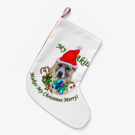 Calcetín Navideño Pequeño Navidades de Akita Lovers