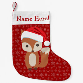 Calcetín Navideño Pequeño Navidades de animales personalizados de la tempora