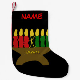 Calcetín Navideño Pequeño Navidades de arte de Kwanzaa