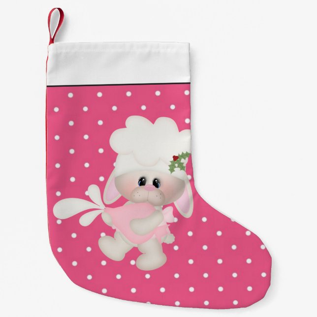 Calcetín Navideño Pequeño Navidades de Baking Bunny Holiday stock (Anverso)