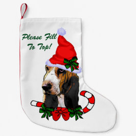 Calcetín Navideño Pequeño Navidades de Basset Hound