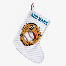 Calcetín Navideño Pequeño Navidades de Béisbol Mitt y Ball