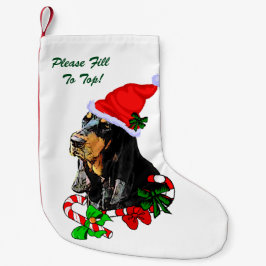 Calcetín Navideño Pequeño Navidades de Black and Tan Coonhound