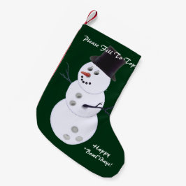 Calcetín Navideño Pequeño Navidades de Bowling Ball Snowman