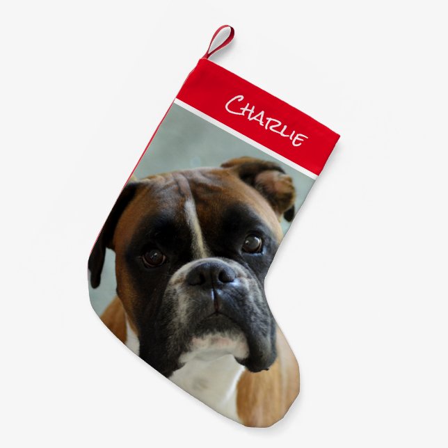 Calcetín Navideño Pequeño Navidades de Boxer (Frente (Colgado))