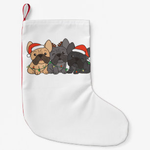 Calcetín Navideño Pequeño Navidades de Bulldog franceses eligen vacaciones e