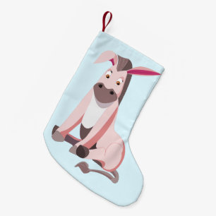 Calcetín Navideño Pequeño Navidades de burro parados - Color del Personaliza