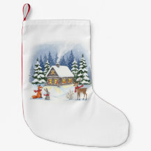 Navidades de cabinas de invierno de Woodland hacie