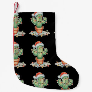 Calcetín Navideño Pequeño Navidades de Cactus alumbran familia navideña dive