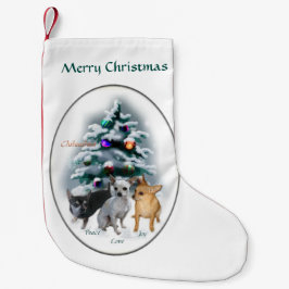 Calcetín Navideño Pequeño Navidades de Chihuahua Trio